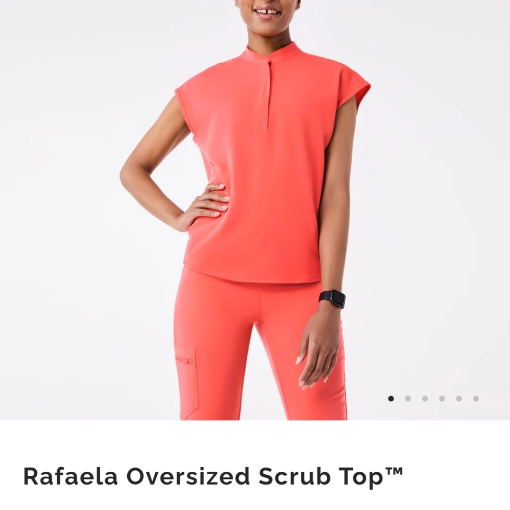 NWT Figs orange scrub set